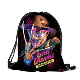 Shop Bo!   ok Characters Uk Book Characters Free Delivery To Uk - horrorible killers backpack horror movie character printed teenager boys girls string bag children school student book package